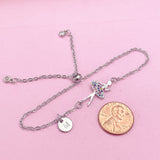 Silver Girl Ballet Charm Bracelets, N4956