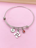 Silver Lauburu Cross Basque Charm Bracelet, N5708B