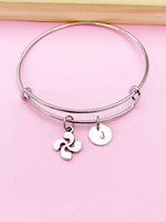 Silver Lauburu Cross Basque Charm Bracelet, N5708C