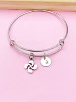 Silver Lauburu Cross Basque Charm Bracelet, N5708C