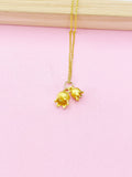 Gold Lily of the Vally Necklace Bell Flower, Birthday Gifts, N5213A