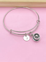 Silver Heart Coffee Cup Saucer Charm Bracelet, N5742C