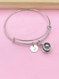 Silver Heart Coffee Cup Saucer Charm Bracelet, N5742C