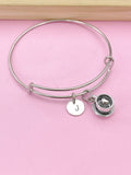 Silver Heart Coffee Cup Saucer Charm Bracelet, N5742C