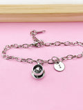Silver Heart Coffee Cup Saucer Charm Bracelet, N5742A