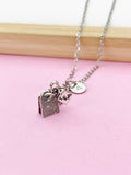 Silver Tea Bag Charm Necklace, N3805