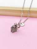 Silver Tea Bag Charm Necklace, N3805