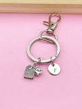 Silver Tea Bag Charm Keychain, N 1749