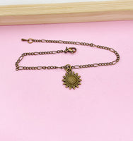 Bronze Sunflower Charm Bracelet, N1573Z