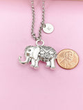 Silver Elephant Charm Necklace, N5431A