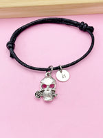 Silver Skull Charm Bracelet, N5577C