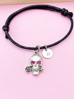 Silver Skull Charm Bracelet, N5577C