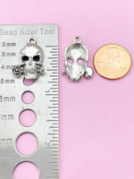 Silver Skull Charm Bracelet, N5577C