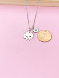 Silver Wolf Charm Necklace Christmas Gifts, N4792