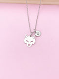 Silver Wolf Charm Necklace Christmas Gifts, N4792