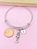 Silver Nutcracker Soldier Charm Bracelet, Christmas Gift, N676A