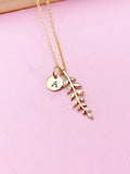 Gold Olive Branch Charm Necklace, N5729