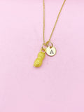 Gold Peanut Charm Necklace, N5126Z