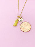 Gold Peanut Charm Necklace, N5126Z