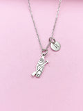 Silver Crew Oar Boat Charm Necklace, Water Sport Jewelry Gifts, N5740
