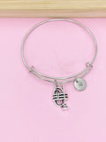 Silver Baritone Charm Bracelet, High School Senior Marching Band Jewelry Gift, N5743A