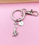 Silver Phoenix Charm Keychain, Bird Jewelry Gift, N2875B