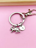 Silver Rabbit Charm Keychain, Rabbit Aninal Charm, Farmer Pet Jewelry Gift, N5747A