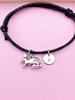 Silver Rabbit Charm Bracelet, Rabbit Animal Charm, Farmer Pet Jewelry Gift, N5747D