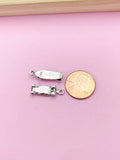Silver Skateboard Charm Bracelet, Skateboard Jewelry Gift, N5749A