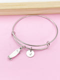 Silver Skateboard Charm Bracelet, Skateboard Jewelry Gift, N5749A