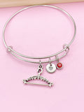 Silver Clothe Hanger Charm Bracelet, Clothes Hanger Jewelry Gift, N5750