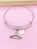 Silver Clothe Hanger Charm Bracelet, Clothes Hanger Jewelry Gift, N5750A