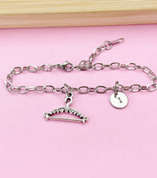 Silver Clothe Hanger Charm Bracelet, Clothes Hanger Jewelry Gift, N5750B