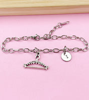 Silver Clothe Hanger Charm Bracelet, Clothes Hanger Jewelry Gift, N5750B