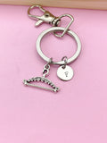 Silver Clothe Hanger Charm Keychain, Clothes Hanger Jewelry Gift, N5750D