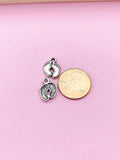 Silver Baby Footprint Charm Bracelet, Baby Feet Jewelry Gift, N5751A