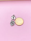 Silver Baby Footprint Charm Bracelet, Baby Feet Jewelry Gift, N5751C