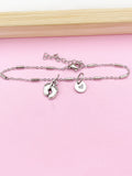 Silver Baby Footprint Charm Bracelet, Baby Feet Jewelry Gift, N5751B