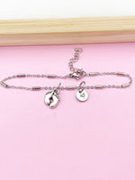 Silver Baby Footprint Charm Bracelet, Baby Feet Jewelry Gift, N5751B