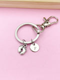 Silver Baby Footprint Charm Keychain, Baby Feet Jewelry Gift, N5751D