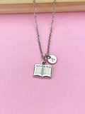 Silver Holy Bible Charm Necklace, Holy Bible Jewelry Gift, N5752