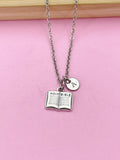 Silver Holy Bible Charm Necklace, Holy Bible Jewelry Gift, N5752