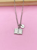 Silver Holy Bible Charm Necklace, Holy Bible Jewelry Gift, N5752