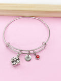 Silver Present Gift Box Charm Bracelet, Present Gift Box Jewelry Gift, N5753B