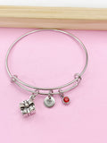 Silver Present Gift Box Charm Bracelet, Present Gift Box Jewelry Gift, N5753B