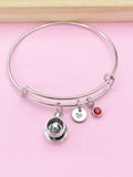 Silver Heart Coffee Cup Saucer Charm Bracelet, N5742E