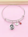 Silver Heart Coffee Cup Saucer Charm Bracelet, N5742E