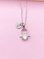 Silver Guardian Angel Charm Necklace, N2335BB