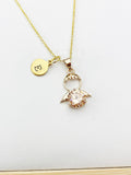 Gold Guardian Angel Charm Necklace, N2335F
