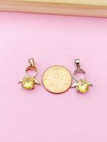 Gold Guardian Angel Charm Necklace, N2335F
